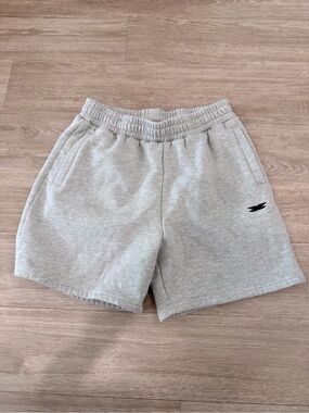 Men's Heather Gray Athletic Fleece Shorts with Elastic Waist